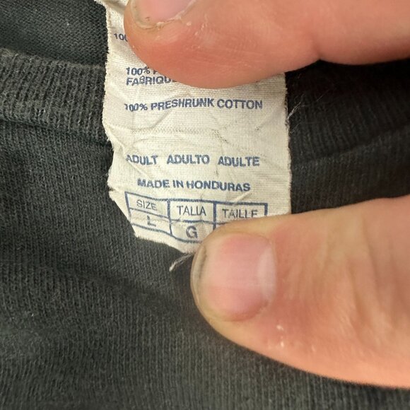 Vintage Delta Pro Weight Graphic T-Shirt Hot Rod Design Black Cotton Size L - Picture 4 of 5